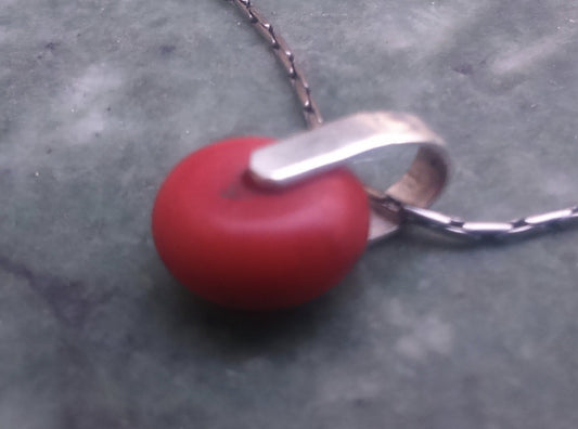 Coral Wheel Pendant in Eco-silver