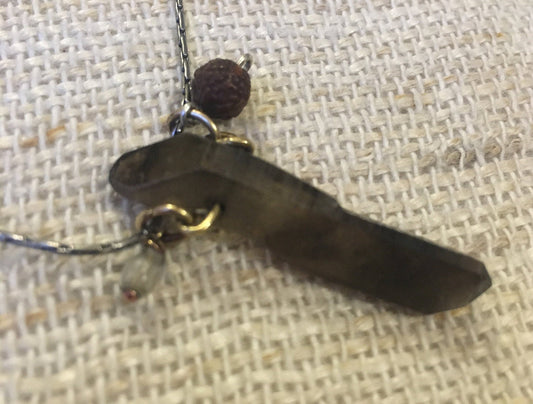 Smokey Quartz Crystal Pendant (EcoOre)Findings