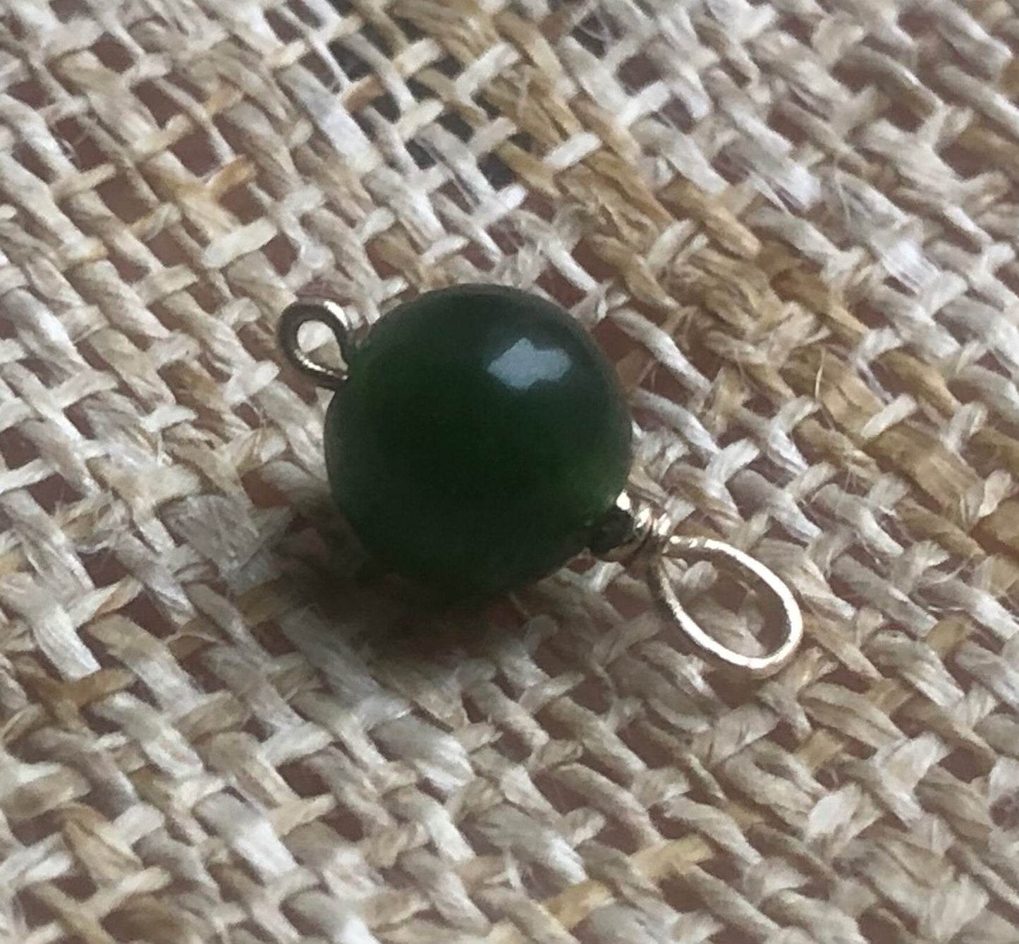 Qinghai Jade EcoSilver Pendant on a Recycled Sterling Silver Necklace