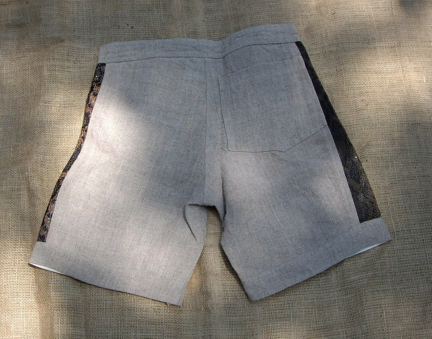 Hemp & Synthetic Snake skin skate shorts
