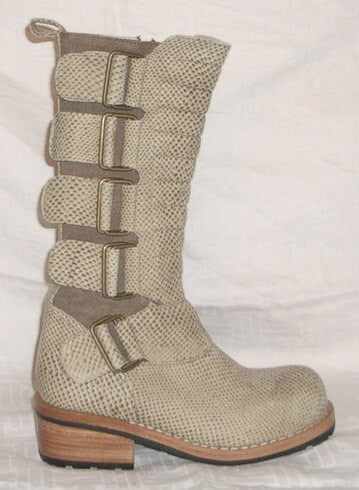Hemp/Leather Biker Boots