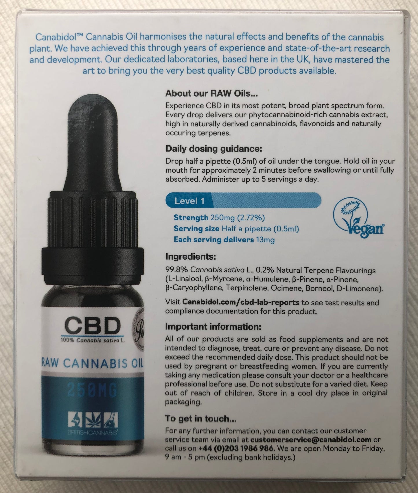 CBD - Raw Cannabis Oil 250ml