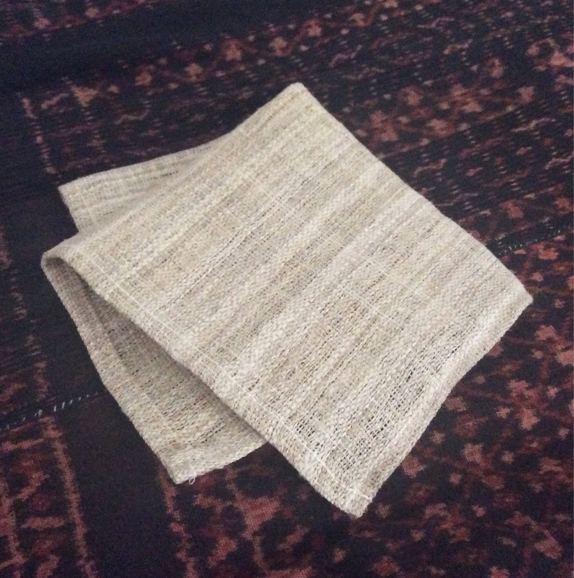 Hand woven Hemp cloth 31 x 31 cm