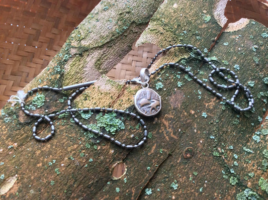 Pendants - Copper mogul coin Held in Silver 925