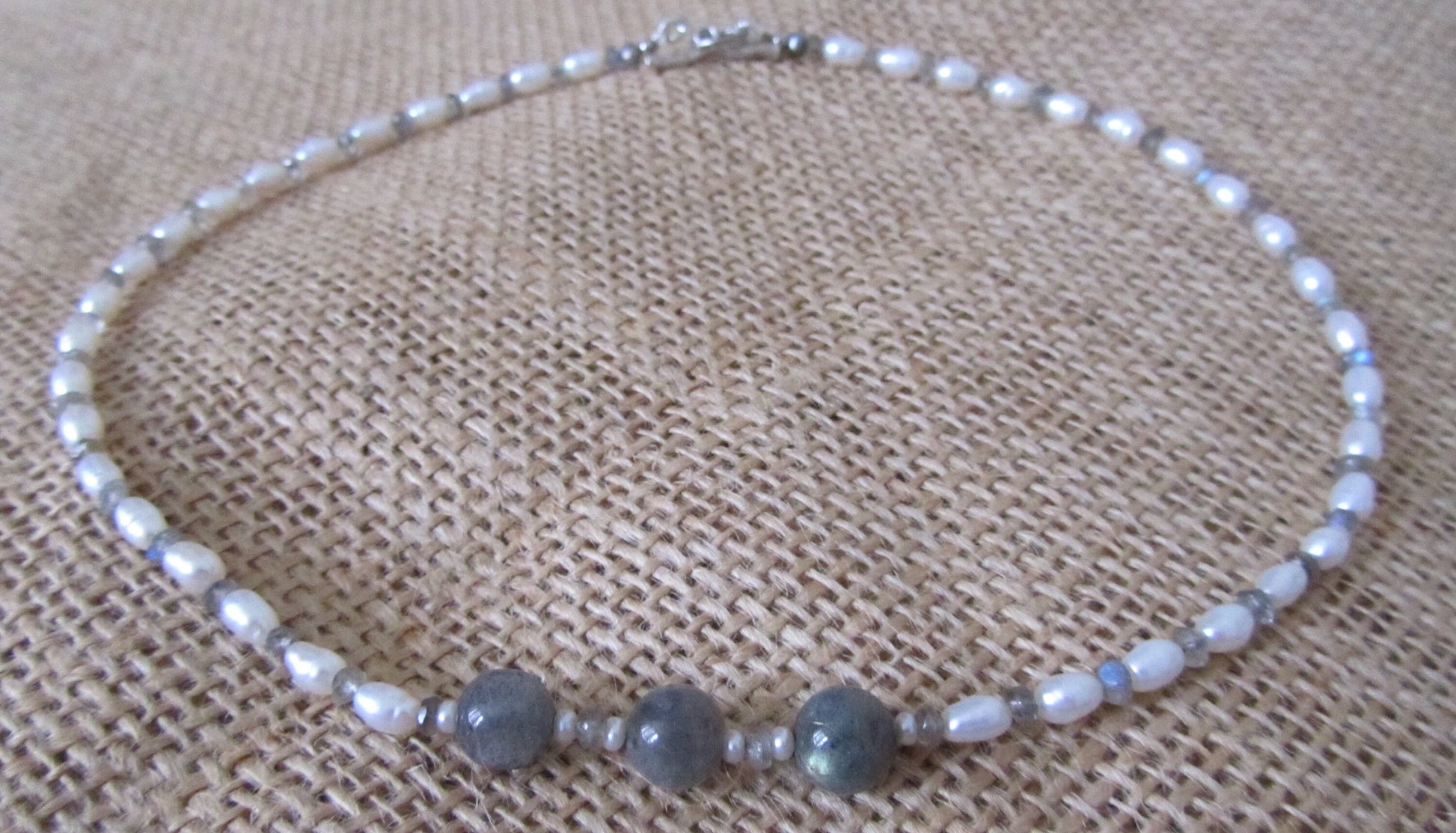 Labradorite & Freshwater Pearl Necklace