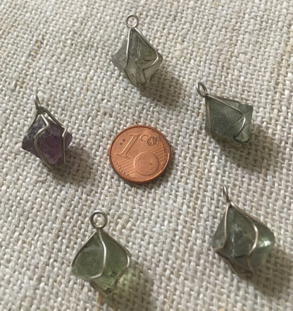 Pendants - Fluorite Encased in EcoSilver