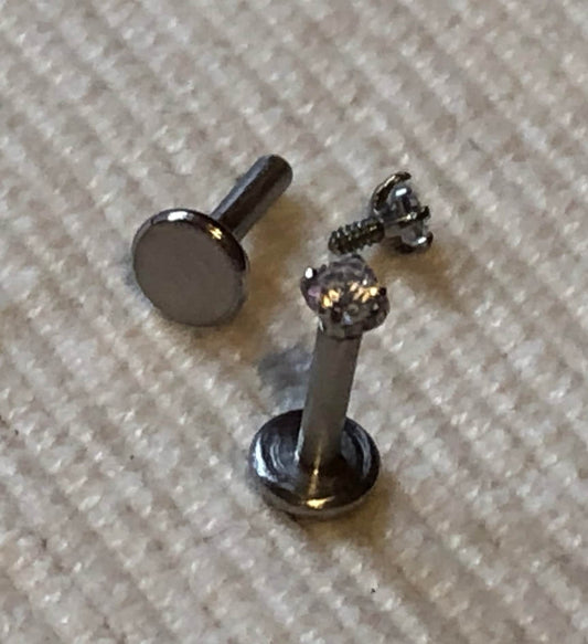 Stainless Steel & Cubic Zirconia studs